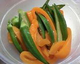 パプリカとオクラの副菜作り方3写真