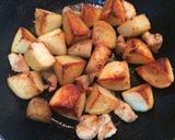俺流！鶏皮とポテトの塩レモン炒め作り方4写真