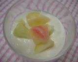 めっけもん♪美味！ヨーグルトIN桃作り方3写真