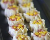 コーンとチーズの包み餃子。作り方5写真