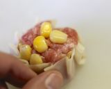コーンとチーズの包み餃子。作り方4写真