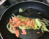 鮭と小松菜のクリーム風パスタ作り方3写真
