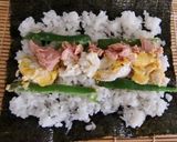 塩レモンで、ピーマン入り夏の海苔巻き作り方3写真