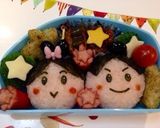 七夕☆織姫＆彦星弁当…♩作り方2写真