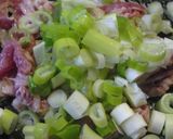 ★豚肉とタマゴとネギ炒め★作り方1写真