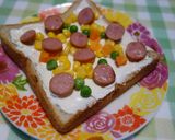 クリームチーズトースト♪MIXベジタブル作り方3写真