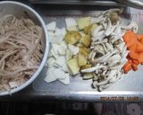 フライパンで肉団子と根菜の味噌クリーム煮作り方2写真