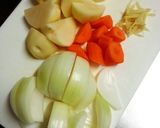 白ダシで！生姜たっぷり肉じゃが♪作り方1写真