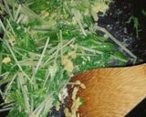簡単！水菜＆卵のにんにく炒め♡作り方4写真