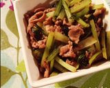 5分de豚肉と小松菜のバタポン炒め。作り方4写真