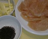ゆかりチーズの鶏むね肉のレンジ蒸し作り方1写真