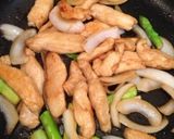 ぷりぷり★アスパラとムネ肉のポン酢炒め作り方6写真
