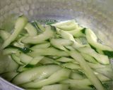 きゅうりと湯葉の卵とじ作り方1写真