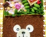 簡単！クマさん☆そぼろキャラ弁・遠足作り方3写真