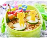 簡単！ピックときゅうりの梅雨弁☆キャラ弁作り方4写真