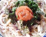 夏味♡梅しそゆかりバタ一冷やしうどん作り方2写真