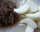 牛こまと糸こんの炒め煮♪作り方1写真