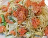 スモークサーモンとアボカドクリームパスタ作り方5写真