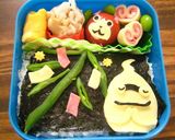 ハム　チーズのハート風　キャラ弁おかず作り方5写真