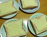 我が家の定番朝食！ハムチートースト作り方3写真