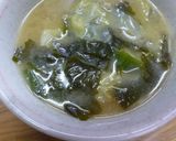 オクラ・キャベツ・わかめの味噌汁作り方4写真