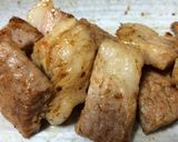 豚モモブロックで☆ひとくちトンテキ作り方4写真