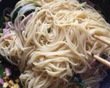 ズボラなベーコンとほうれん草パスタ作り方4写真