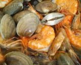 海老とあさりの贅沢トマトクリームパスタ作り方5写真