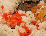 超簡単！紅ショウガと揚げ玉のチャーハン作り方3写真