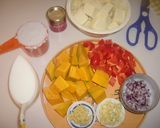 ココナツとかぼちゃのチキンスープカレー☆作り方1写真