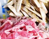 温玉のせ牛ゴボウの冷やしうどん作り方1写真