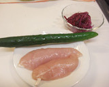 しばわかめとささみの和え物作り方1写真
