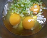 白だしで・ねぎ入り卵焼き作り方1写真