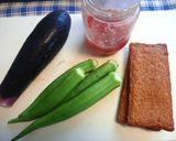 塩トマトで茄子とオクラ๑炒め物✿作り方1写真