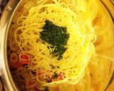 バシル入った冷製パスタ作り方3写真