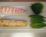 長いもとオクラの梅しそドレッシング☆作り方1写真