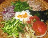 旬の夏野菜で冷やしサラダうどん作り方8写真