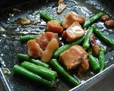 お弁当に簡単★焼き鶏といんげんの卵炒め作り方1写真