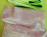 お弁当に☆ベーコンでズッキーニチーズ巻き作り方1写真