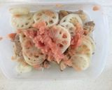 鶏肉とレンコンのたらこマヨ和え作り方4写真