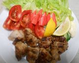若鶏角切りの塩焼き・サラダ添え作り方11写真