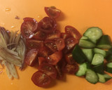 きゅうりとミニトマトとみょうがの和えもの作り方1写真
