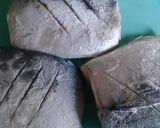 生姜風のサバの煮付け★豆腐・甘とうがらし作り方1写真