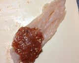 簡単ヘルシー ささ身の梅肉はさみ焼き作り方4写真