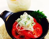 【ベース菜 玉ねぎマリネ】トマトサラダ作り方2写真