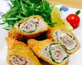 豚薄切り肉と青じそチーズのフライ作り方9写真