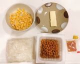 バター香る♪納豆とコーンのチャーハン作り方1写真