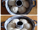 南部鉄鍋で焼くパン チーズ&ベーコン作り方4写真