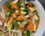 お一人様野菜たっぷり赤味噌レモン味親子丼作り方11写真