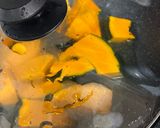 かぼちゃとりんごのチーズサラダ作り方1写真
